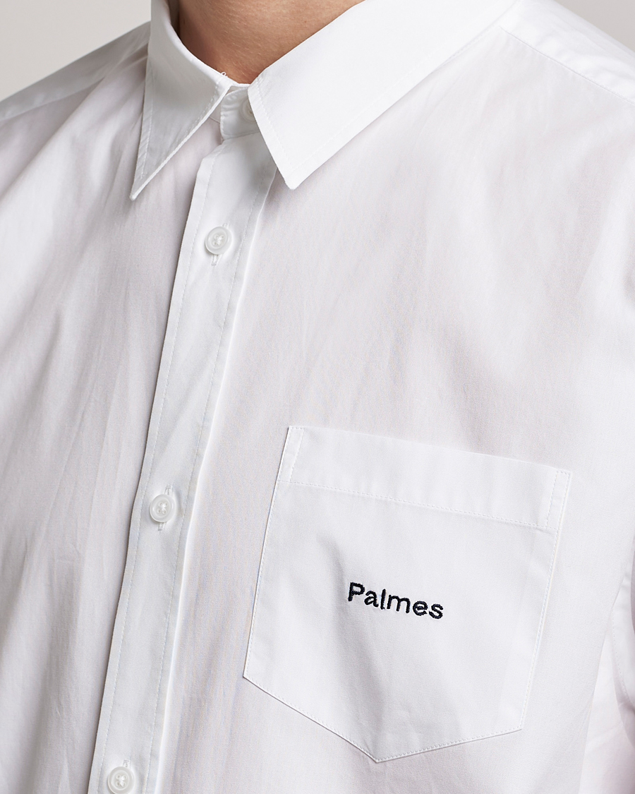 Heren | Overhemden | Palmes | Daryl Long Sleeve Poplin Shirt White