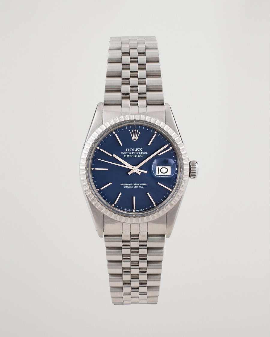 Heren | Rolex Pre-Owned Datejust 16030 Oyster Perpetual Steel Blue | Rolex Pre-Owned | Datejust 16030 Oyster Perpetual Steel Blue