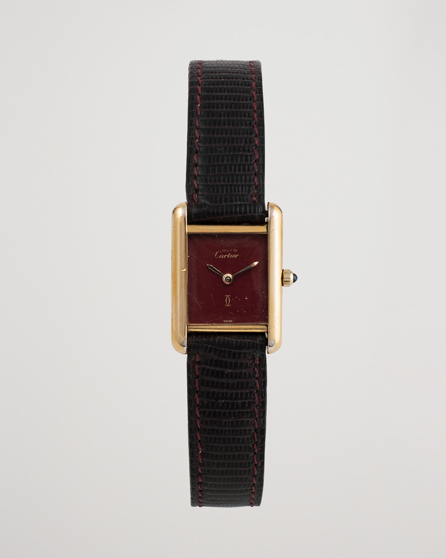 Heren | Pre-Owned & Vintage Watches | Cartier Pre-Owned | Must de Cartier Tank Gold Brown