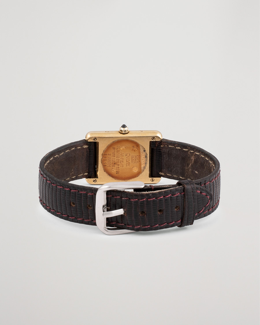 Gebruikt | Eerder verkocht | Cartier Pre-Owned | Must de Cartier Tank Gold Brown