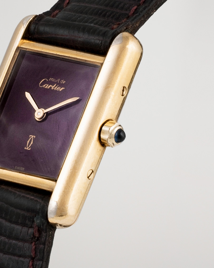 Heren | Pre-Owned & Vintage Watches | Cartier Pre-Owned | Must de Cartier Tank Gold Brown