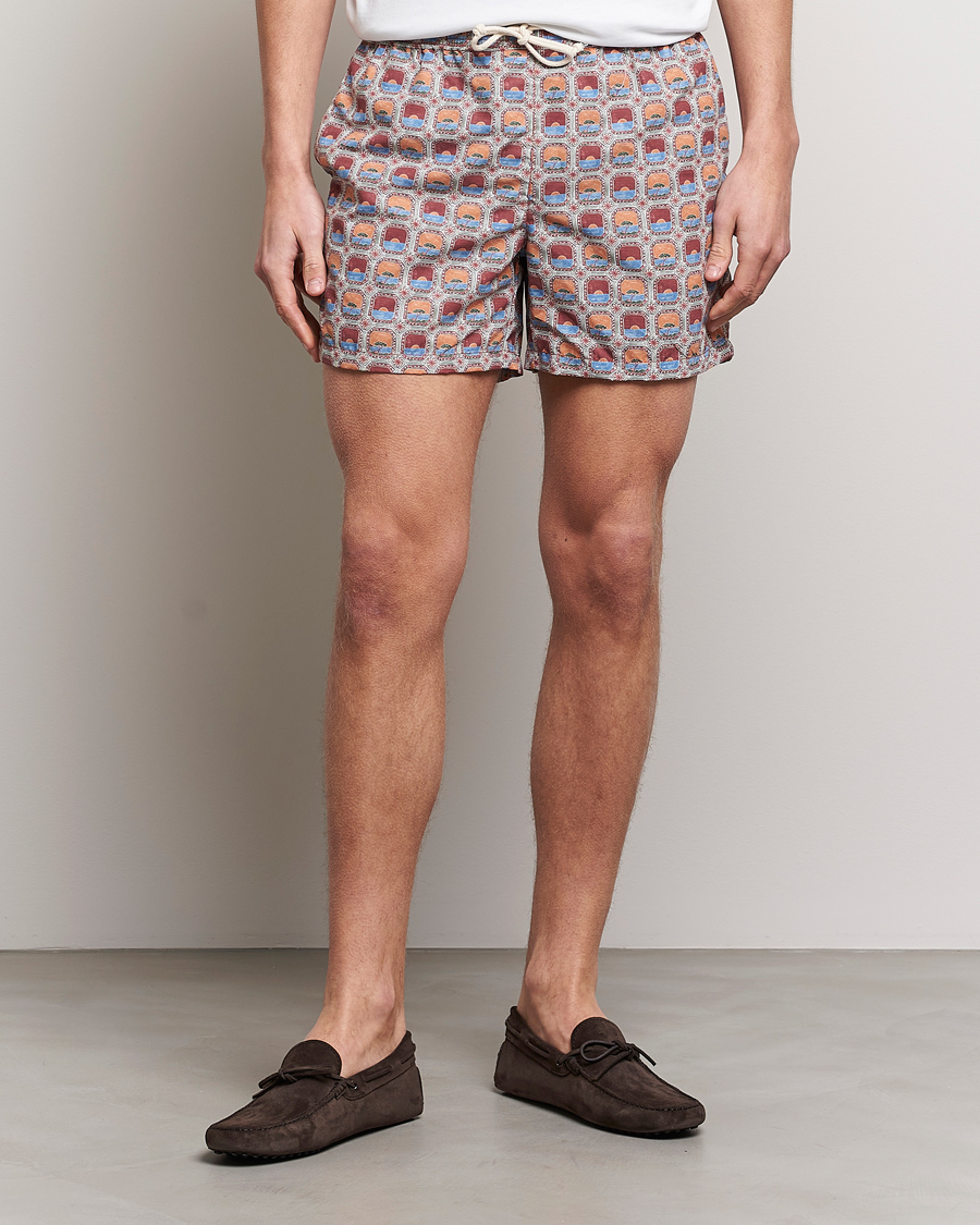 Heren | Zwembroek | Ripa Ripa | Printed Swimshorts Red/Blue