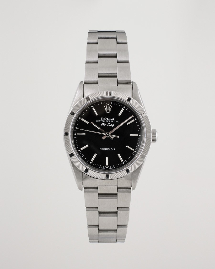 Heren | Rolex Pre-Owned Air King 14010 Oyster Perpetual Steel Black | Rolex Pre-Owned | Air King 14010 Oyster Perpetual Steel Black