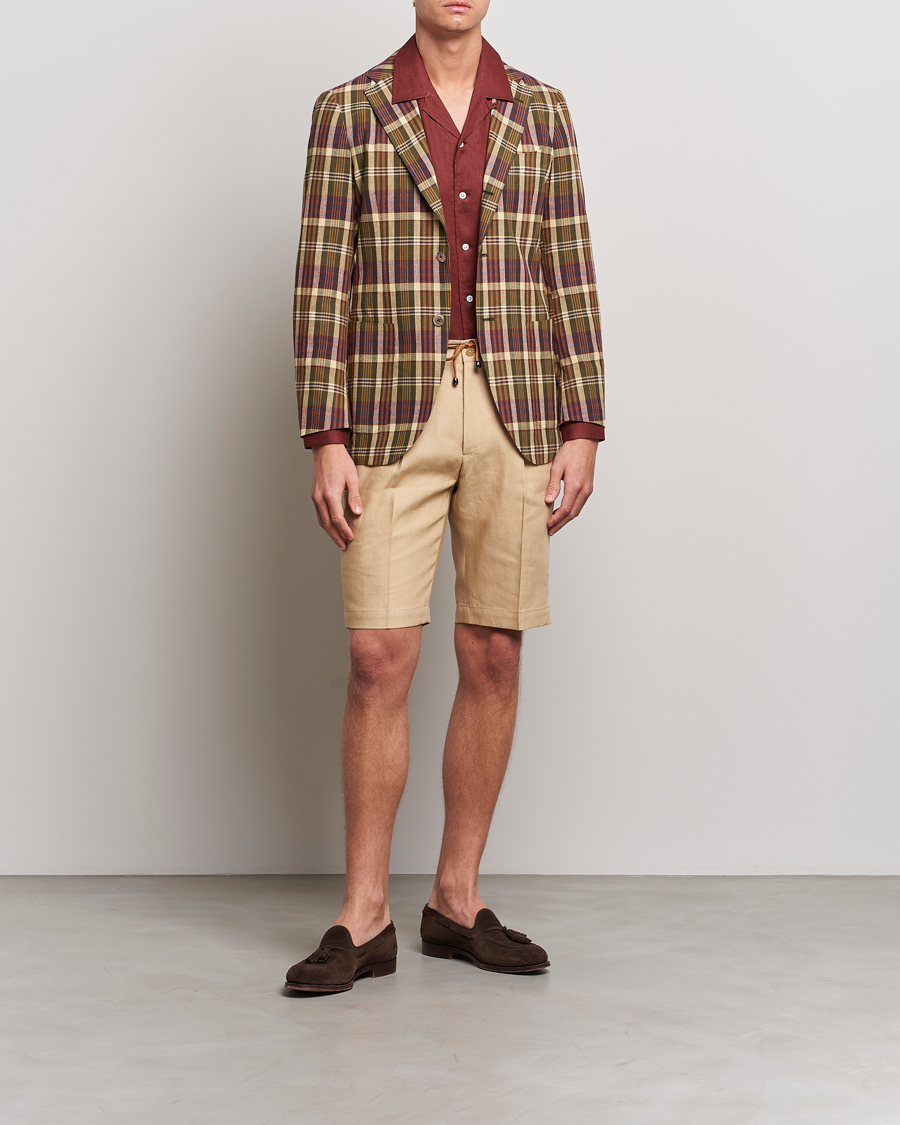 Heren | Blazers | Beams F | Patch Pocket Blazer Dark Brown Madras