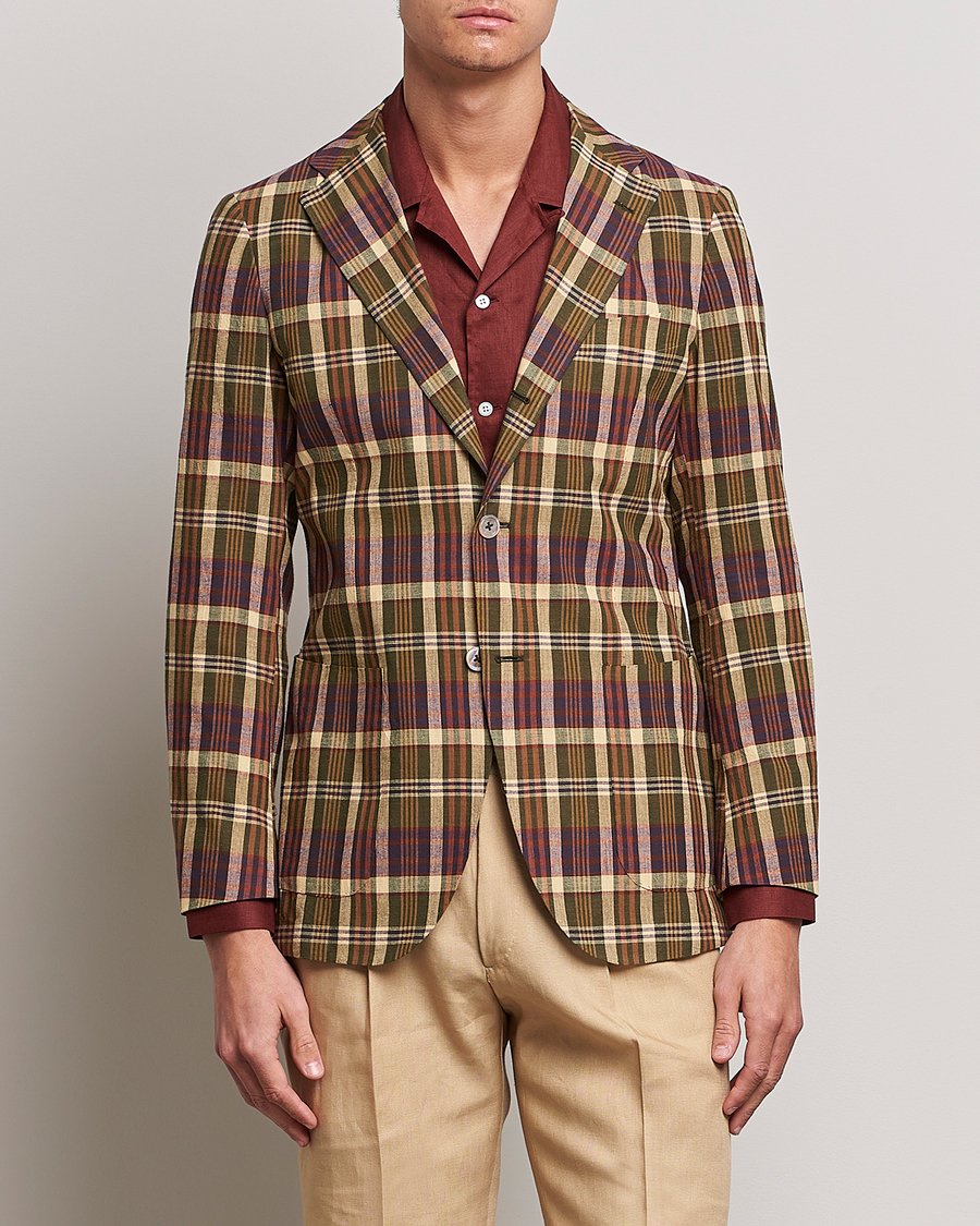 Heren | Blazers | Beams F | Patch Pocket Blazer Dark Brown Madras