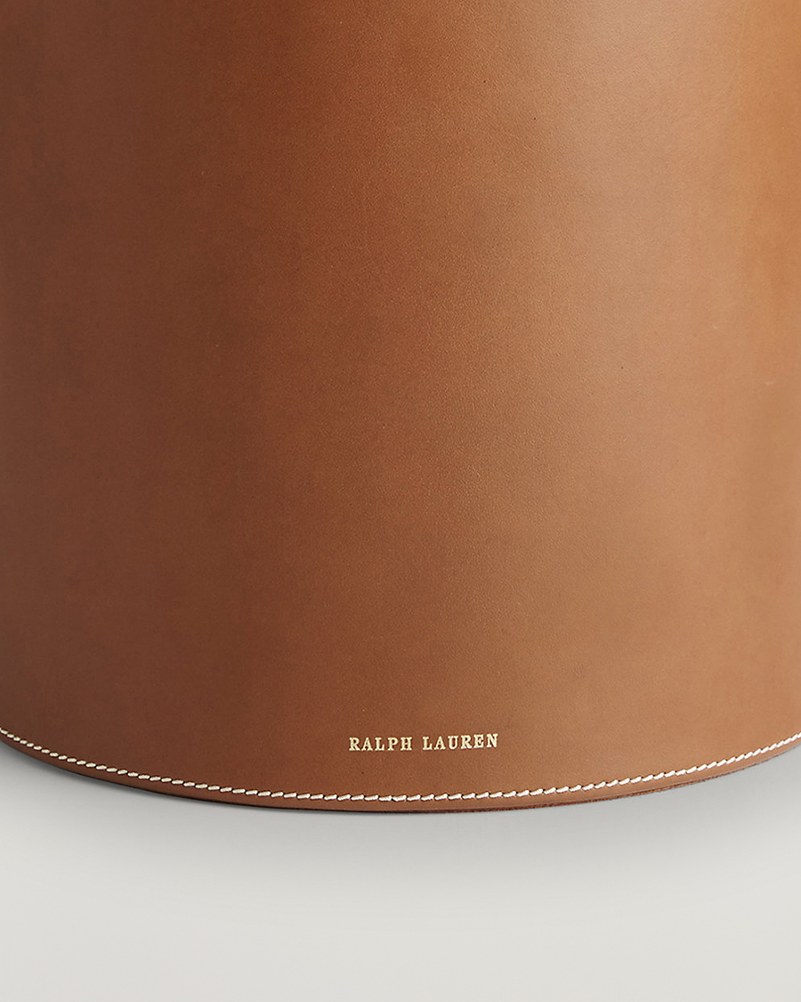 Heren |  | Ralph Lauren Home | Brennan Leather Waste Bin Saddle Brown