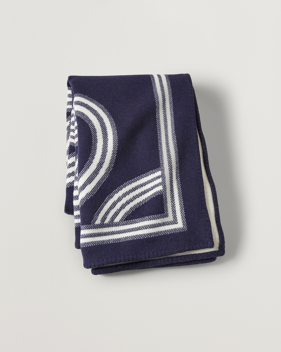 Heren | Ralph Lauren Home Berken Wool/Cashmere Signature Logo Blanket Navy | Ralph Lauren Home | Berken Wool/Cashmere Signature Logo Blanket Navy