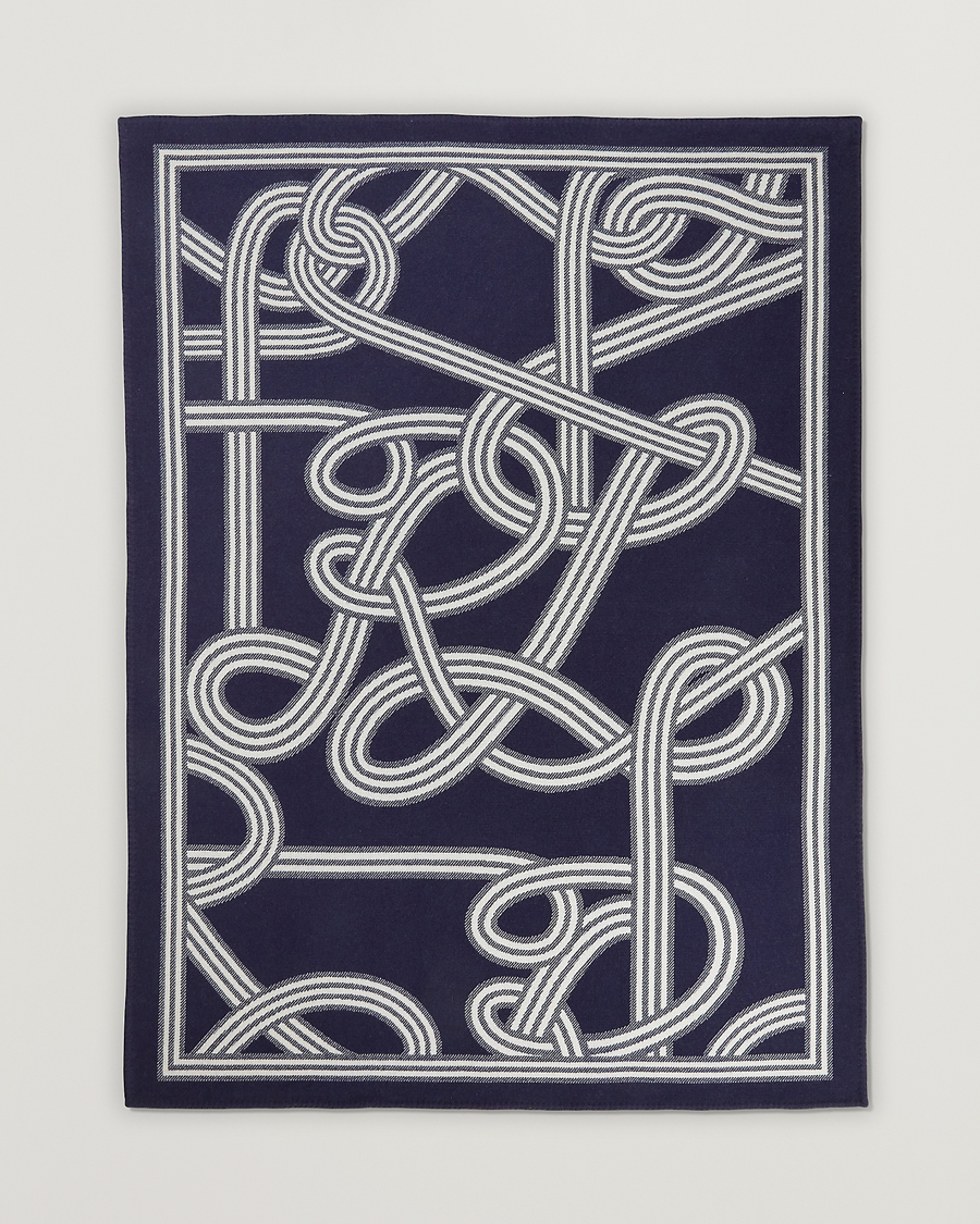 Heren | Ralph Lauren Home Berken Wool/Cashmere Signature Logo Blanket Navy | Ralph Lauren Home | Berken Wool/Cashmere Signature Logo Blanket Navy