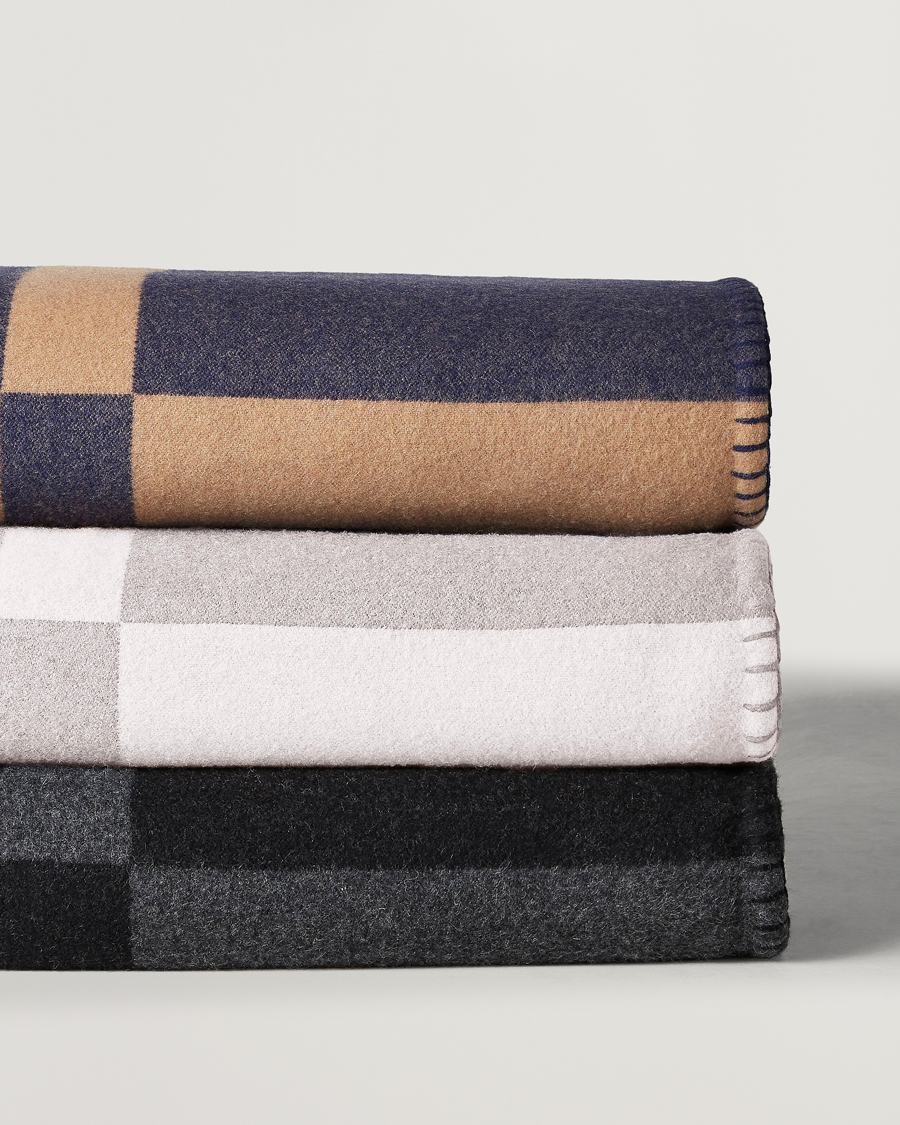 Heren | Ralph Lauren Home Northam RL Graphic Colour Block Wool Throw Camel/Navy | Ralph Lauren Home | Northam RL Graphic Colour Block Wool Throw Camel/Navy