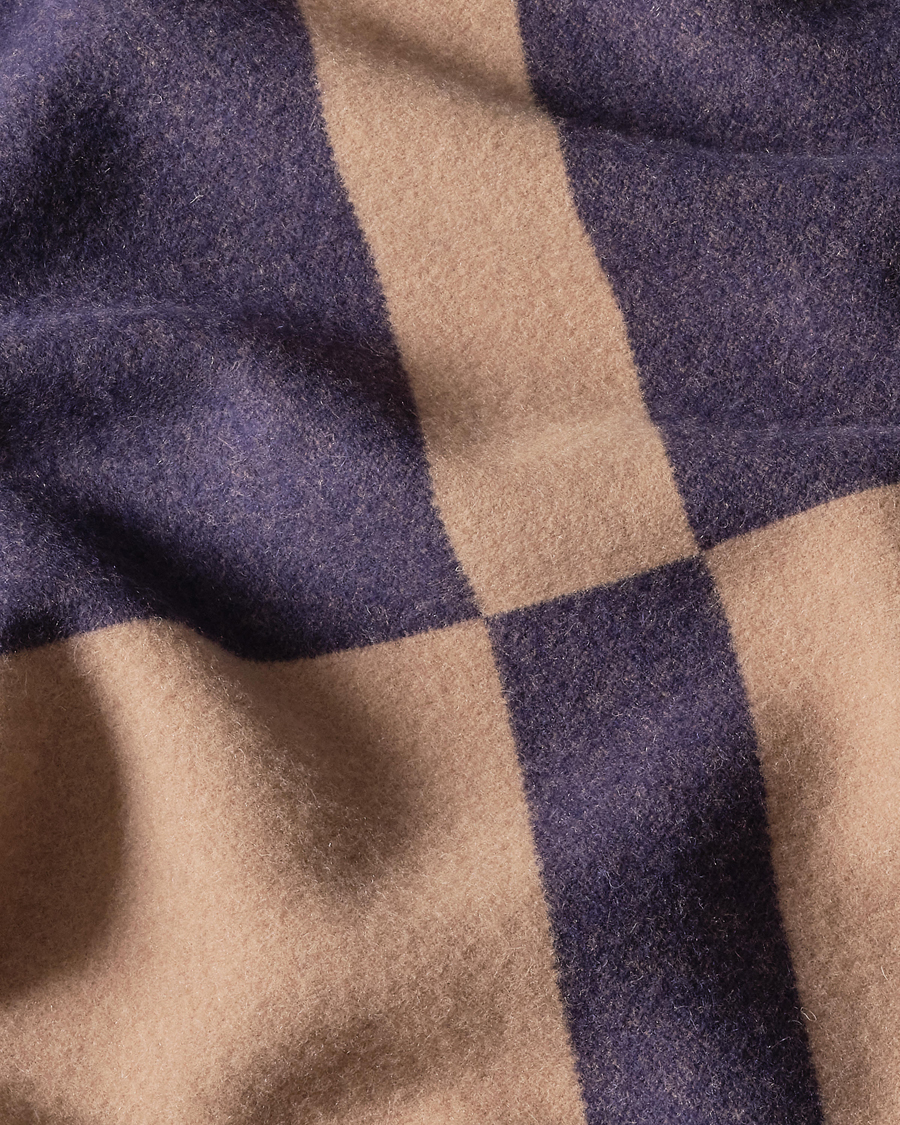 Heren | Ralph Lauren Home Northam RL Graphic Colour Block Wool Throw Camel/Navy | Ralph Lauren Home | Northam RL Graphic Colour Block Wool Throw Camel/Navy