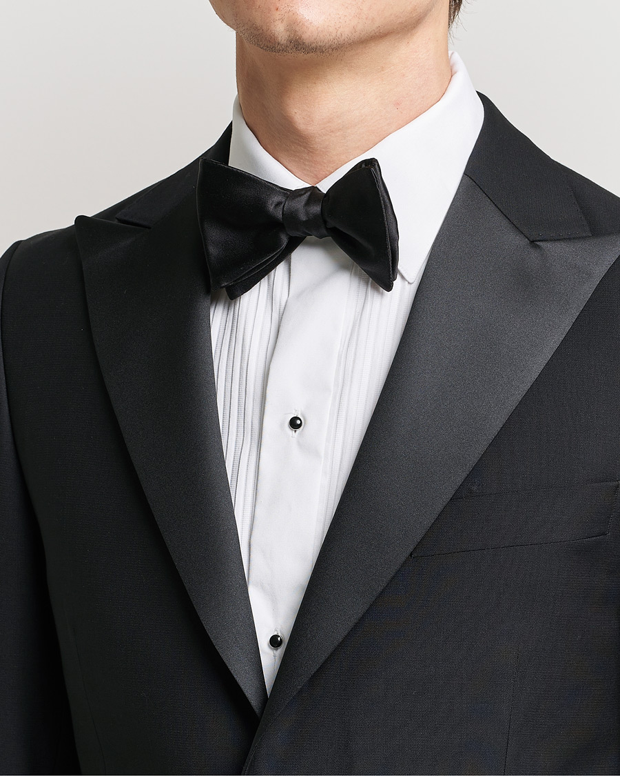 Heren | Vlinderdassen | Eton | Pre-Tied Silk Bow Tie Black
