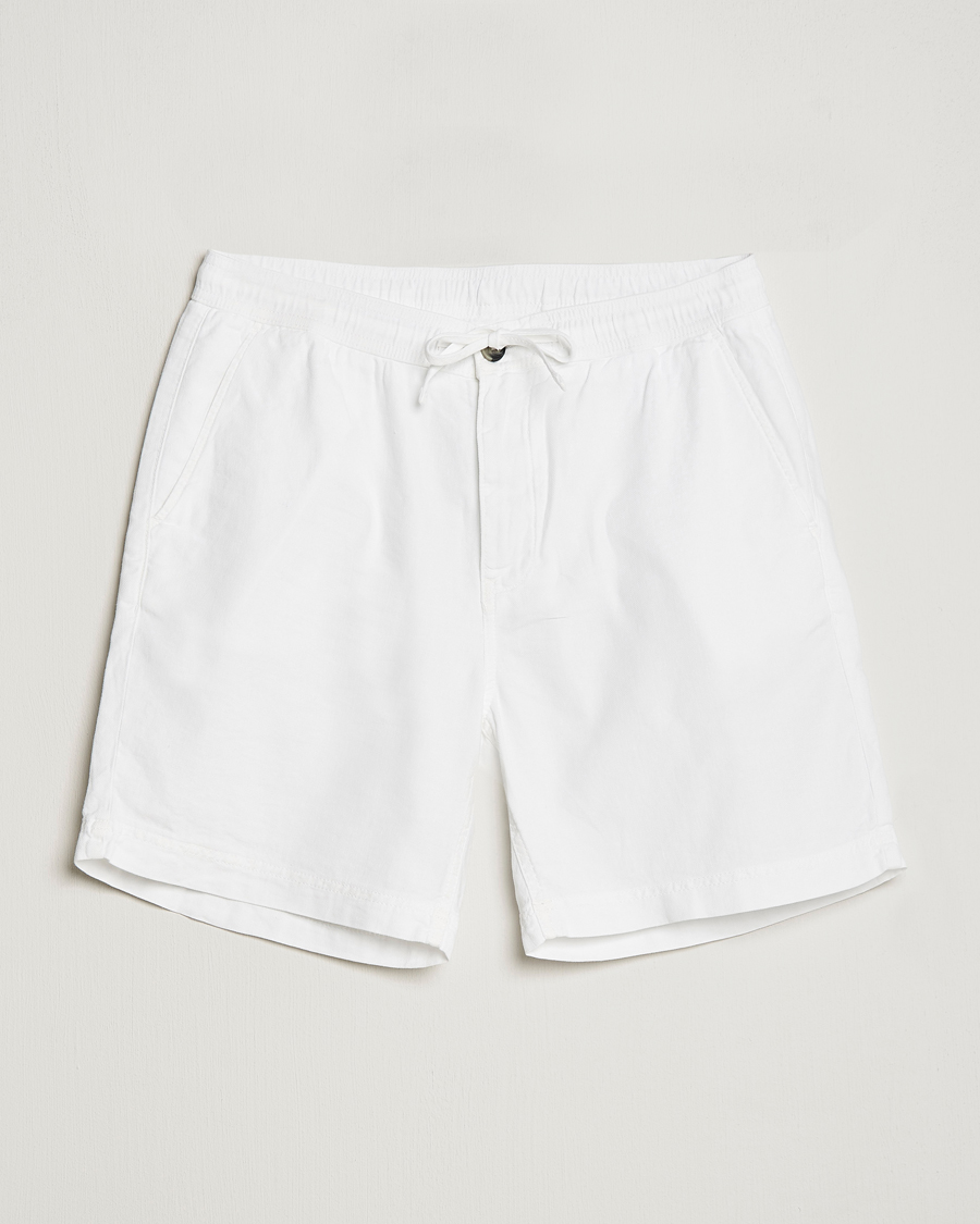 Heren | Korte broek | Morris | Fenix Linen Drawstring Shorts White