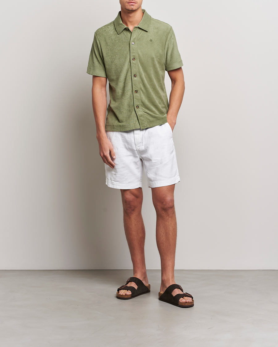 Heren | Korte broek | Morris | Fenix Linen Drawstring Shorts White
