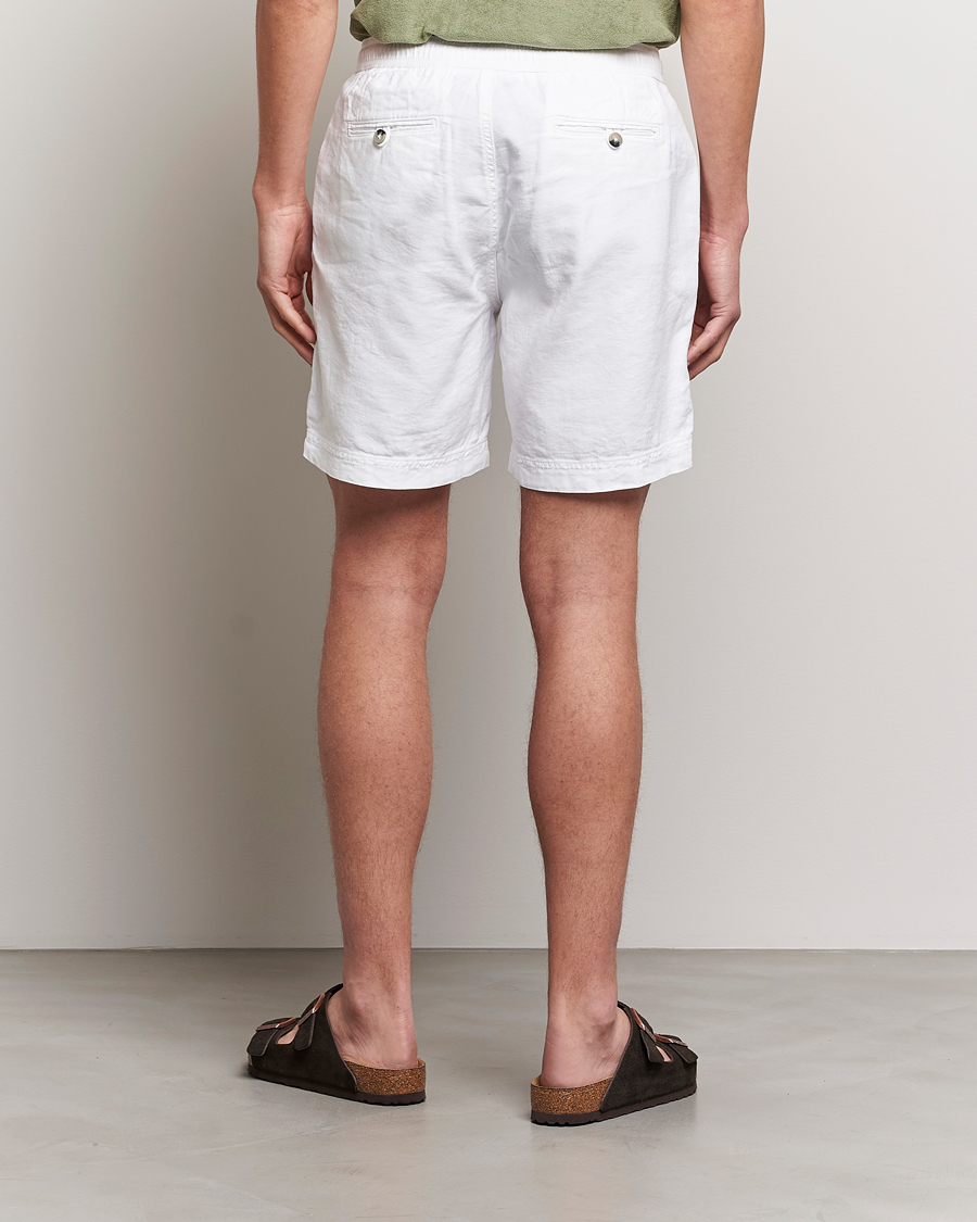 Heren | Korte broek | Morris | Fenix Linen Drawstring Shorts White