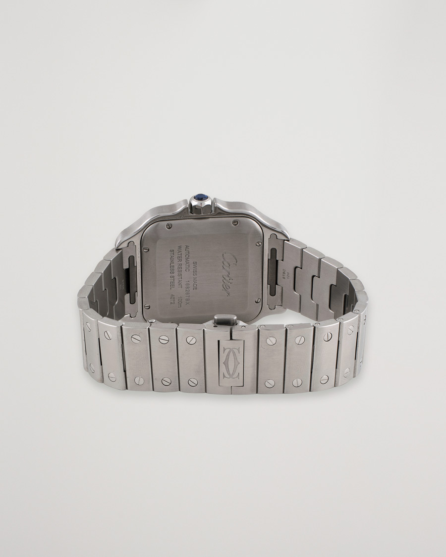 Heren | Pre-Owned & Vintage Watches | Cartier Pre-Owned | Santos De Cartier Steel White