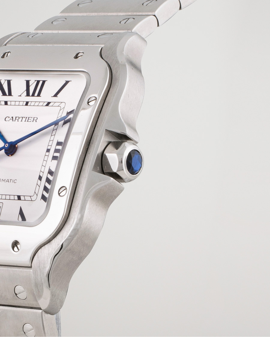 Heren | Pre-Owned & Vintage Watches | Cartier Pre-Owned | Santos De Cartier Steel White