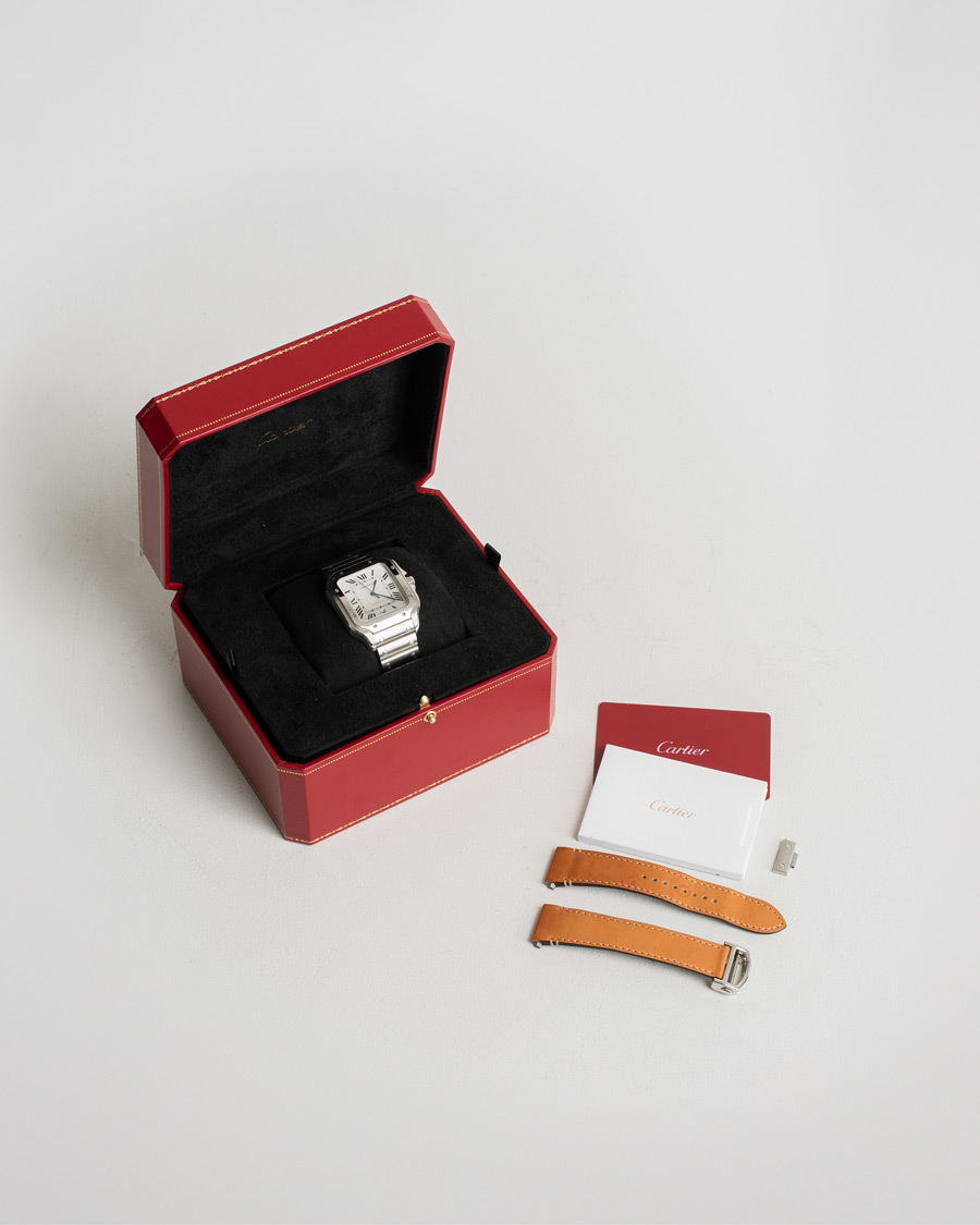 Heren | Pre-Owned & Vintage Watches | Cartier Pre-Owned | Santos De Cartier Steel White