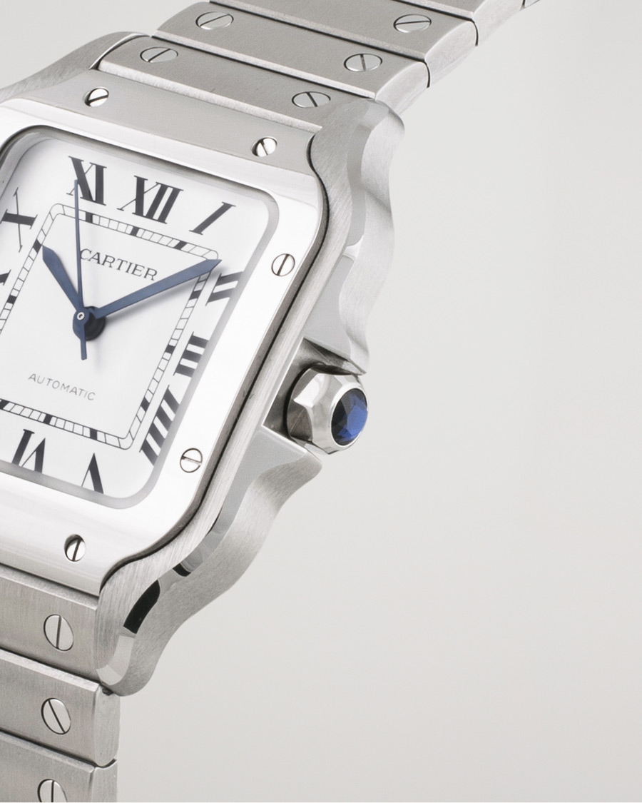 Heren | Pre-Owned & Vintage Watches | Cartier Pre-Owned | Santos De Cartier WSSA0029 Steel White