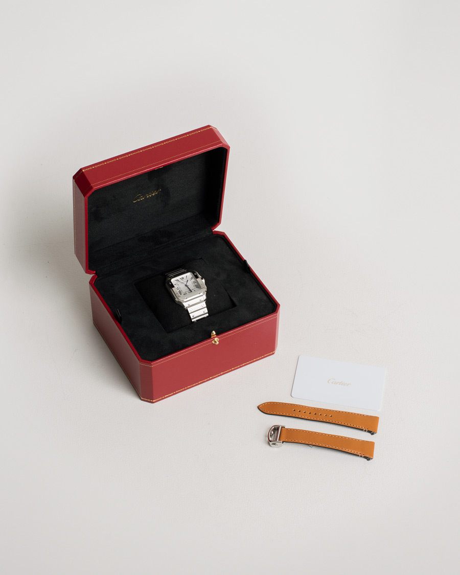 Heren | Pre-Owned & Vintage Watches | Cartier Pre-Owned | Santos De Cartier WSSA0029 Steel White