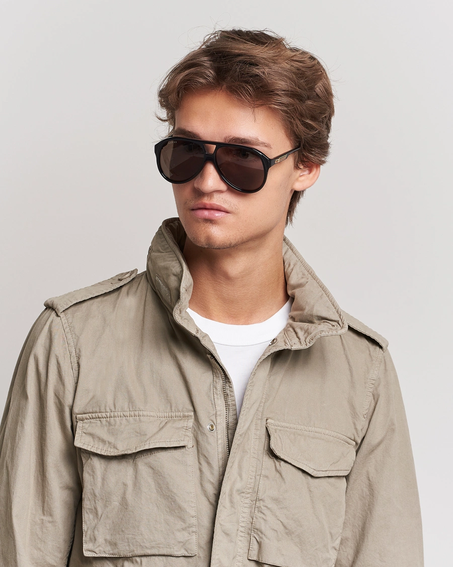 Men | Aviator Sunglasses | Gucci | GG1286S Sunglasses Black