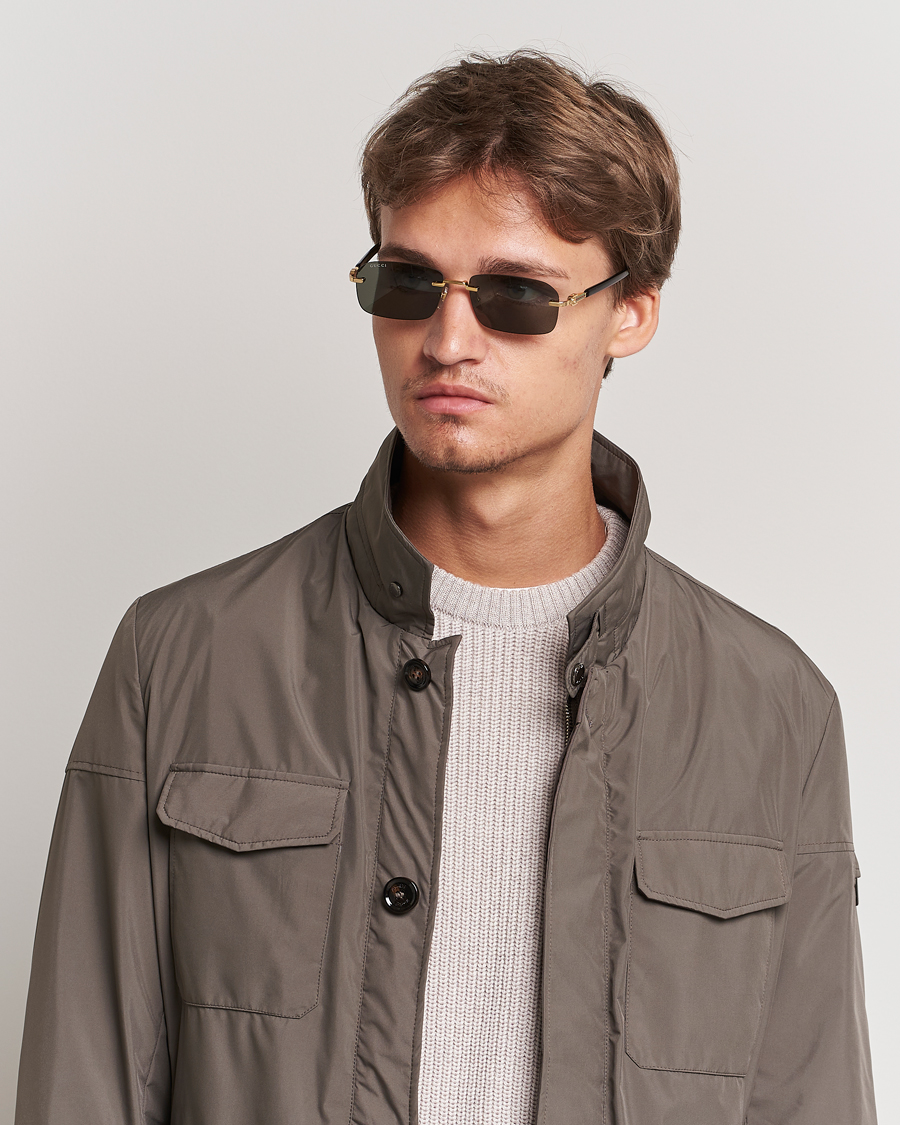 Heren | Ronde frame zonnebrillen | Gucci | GG1221S Sunglasses Gold/Black