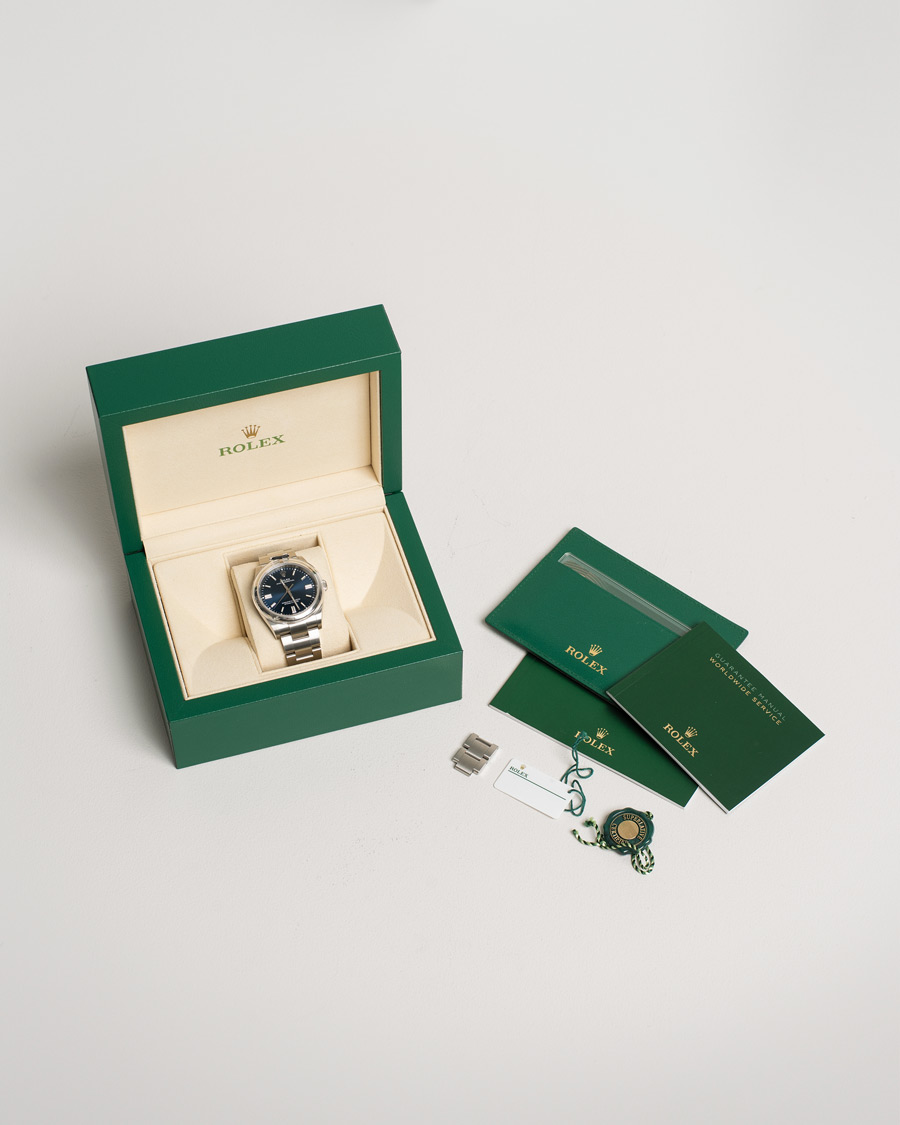 Heren | Pre-Owned & Vintage Watches | Rolex Pre-Owned | Oyster Perpetual 36 126000 Steel Blue