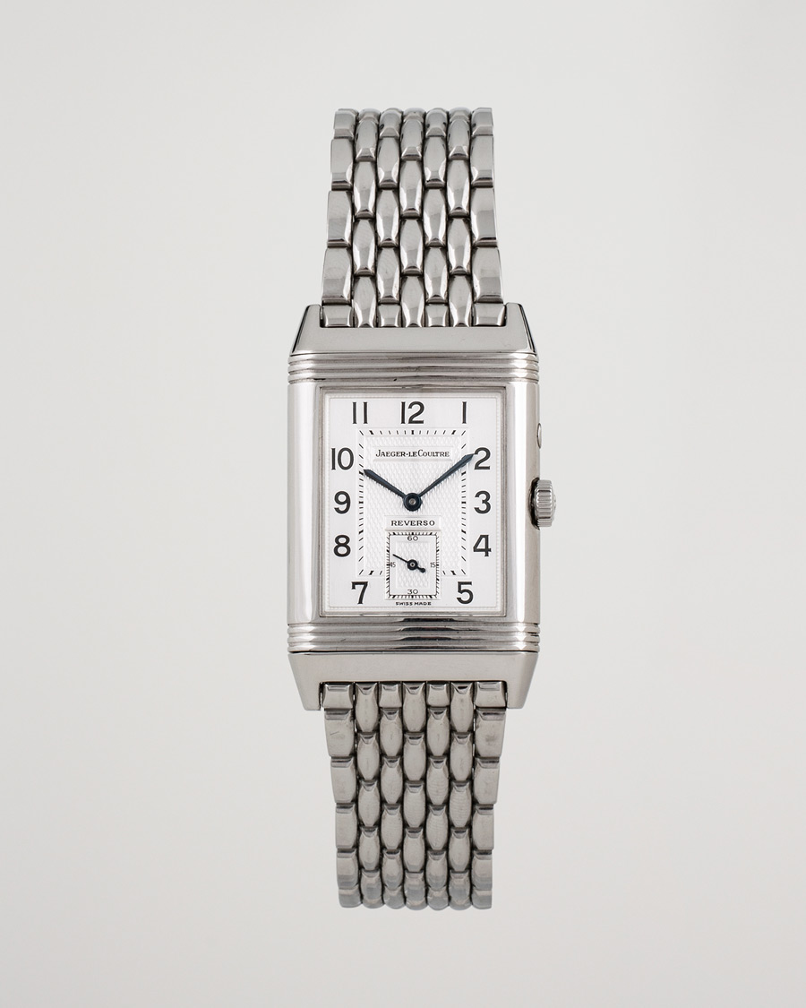 Heren | Pre-Owned & Vintage Watches | Jaeger-LeCoultre Pre-Owned | Reverso Duoface 270.8.54 Steel Silver Black