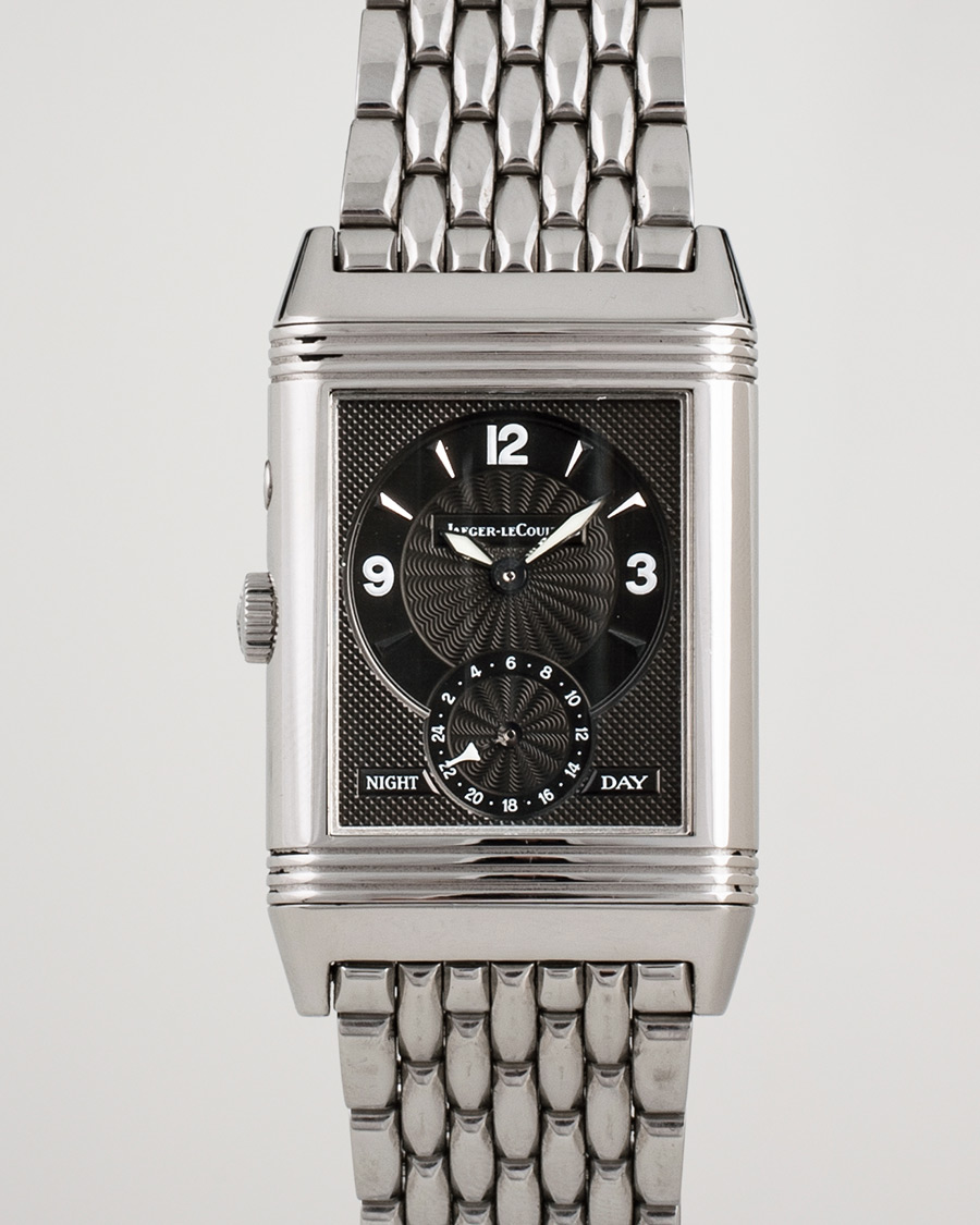 Gebruikt | Eerder verkocht | Jaeger-LeCoultre Pre-Owned | Reverso Duoface 270.8.54 Steel Silver Black