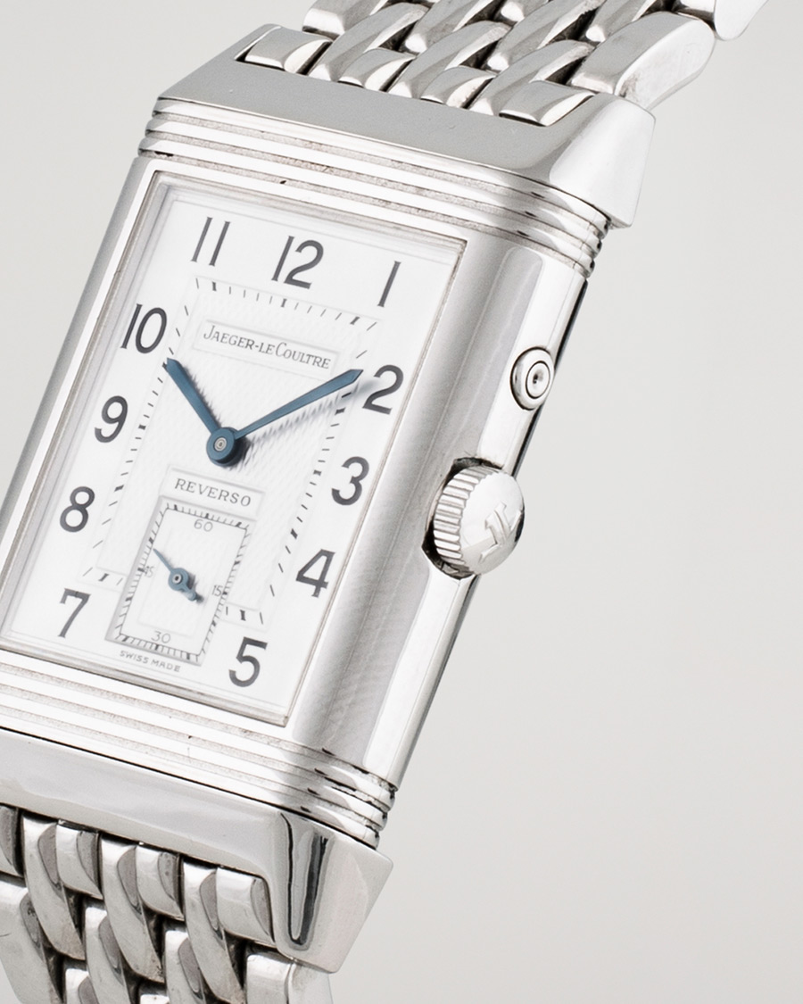 Heren | Pre-Owned & Vintage Watches | Jaeger-LeCoultre Pre-Owned | Reverso Duoface 270.8.54 Steel Silver Black