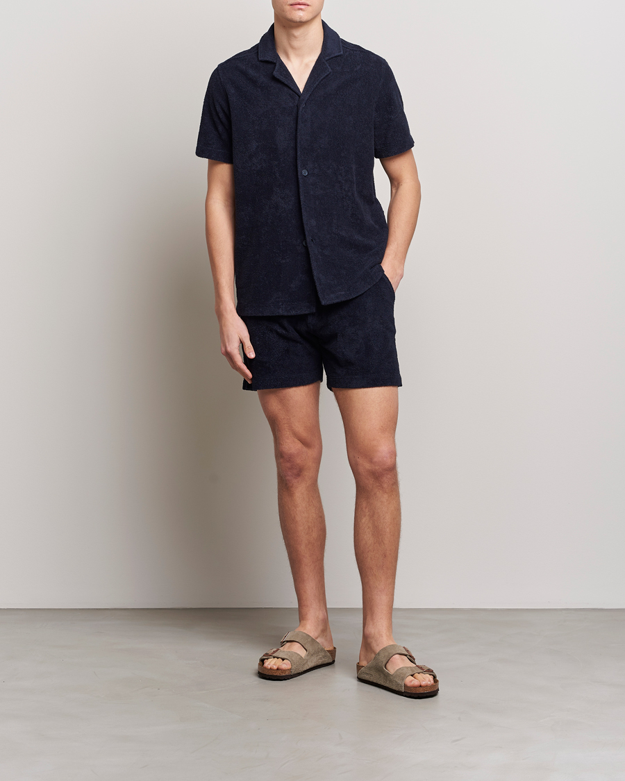 Heren | Overhemden | Orlebar Brown | Howell Short Sleeve Terry Shirt Night Iris