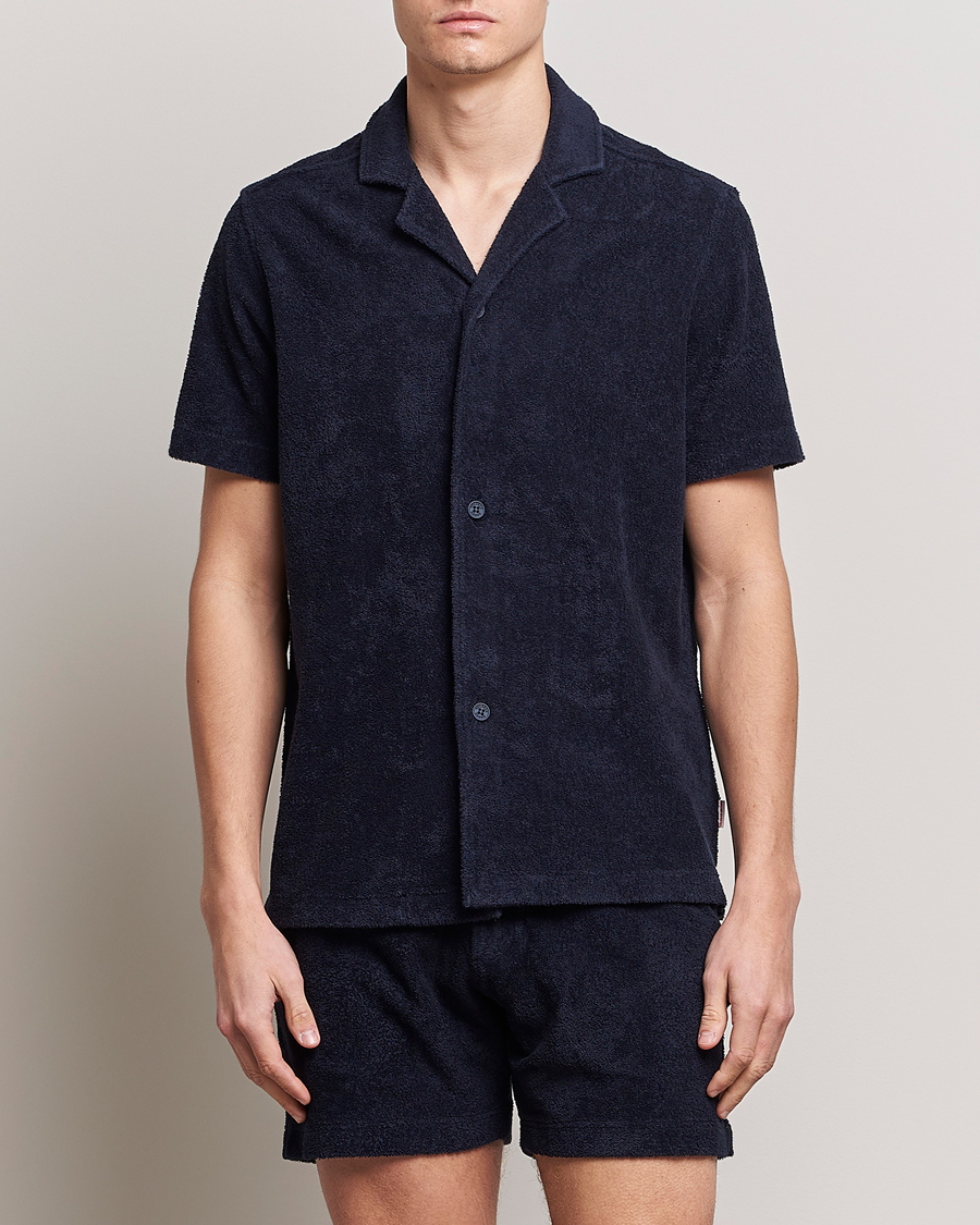 Heren | Overhemden | Orlebar Brown | Howell Short Sleeve Terry Shirt Night Iris
