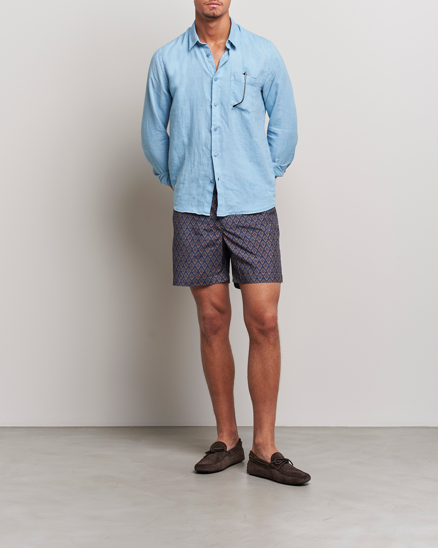 Heren | Zwembroek | Orlebar Brown | Bulldog Sunny Deco Printed Swimshorts Midnight Navy