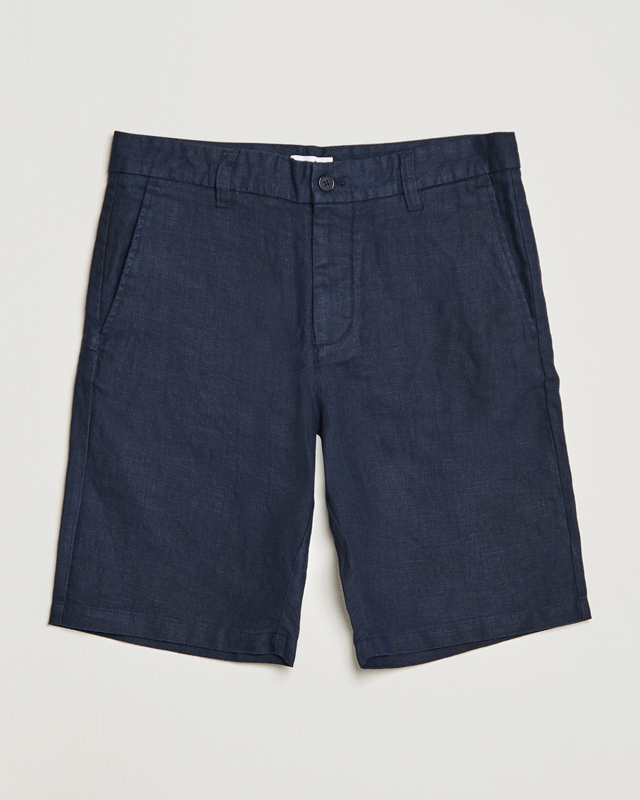 Heren | Korte broek | NN07 | Crown Linen Shorts Navy