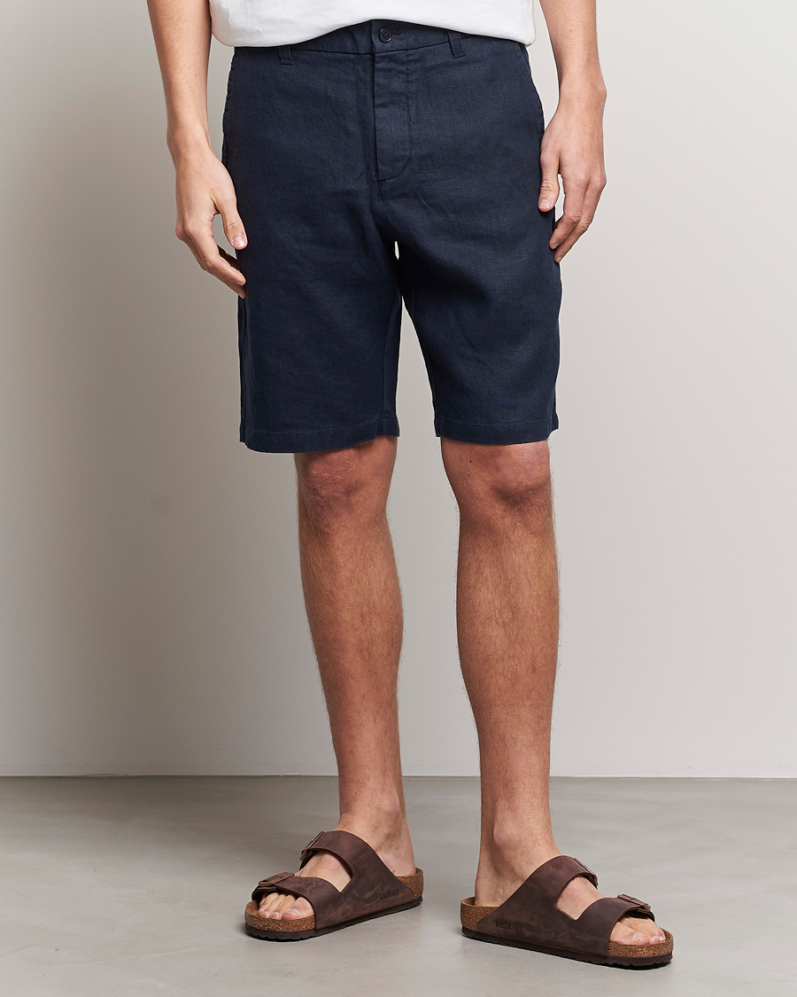 Heren | Korte broek | NN07 | Crown Linen Shorts Navy