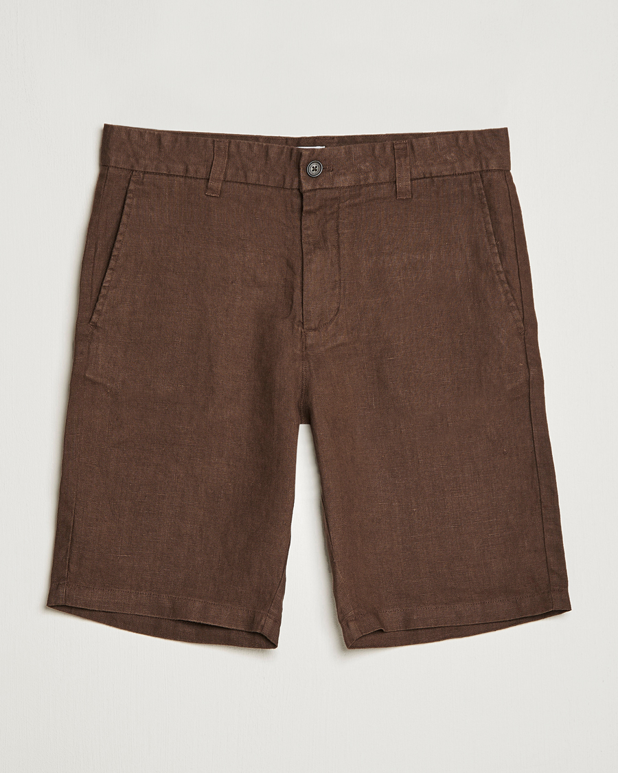 Heren | Korte broek | NN07 | Crown Linen Shorts Brown
