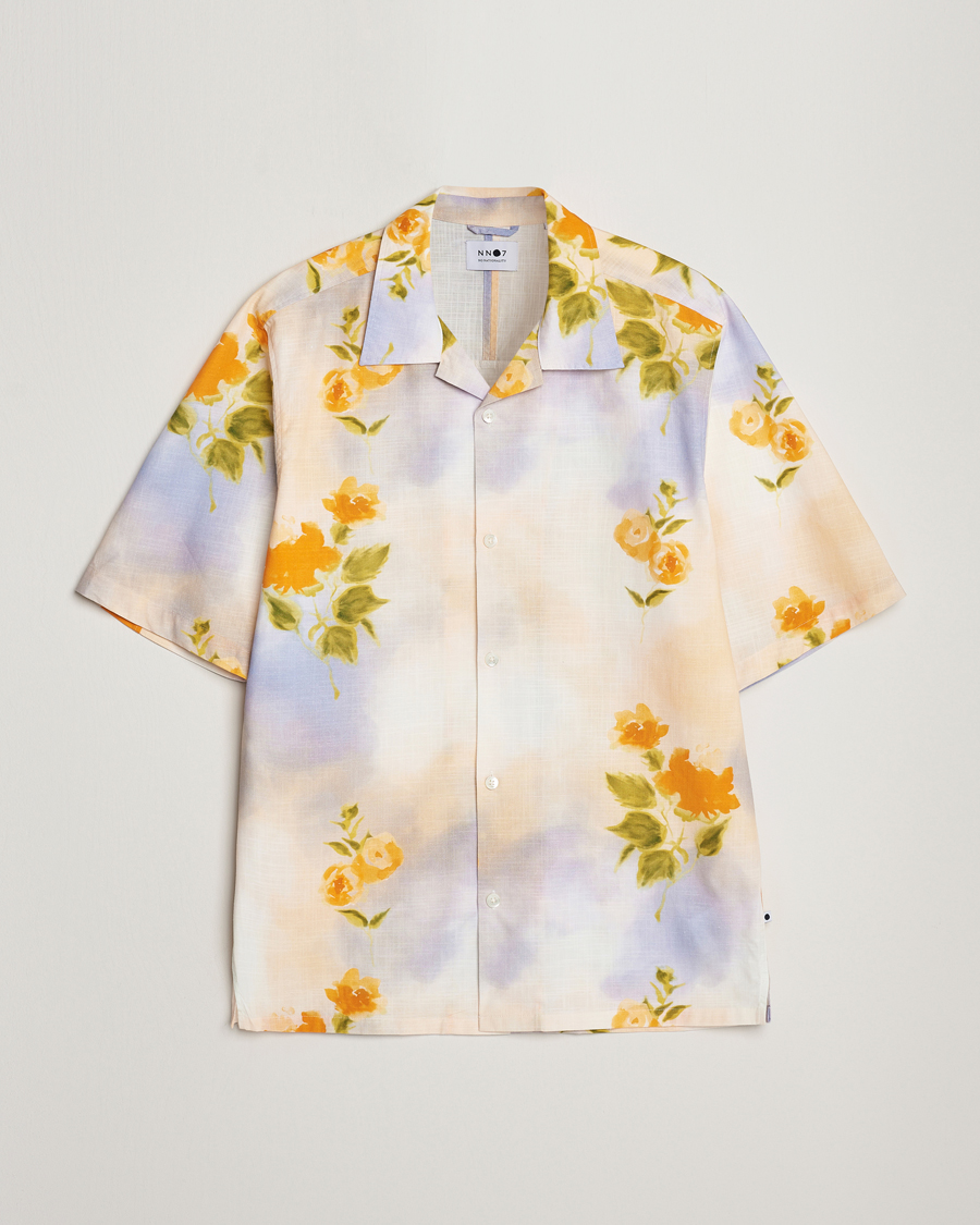 Heren | Overhemden | NN07 | Ole Short Sleeve Printed Cotton/Tencel Shirt Multi