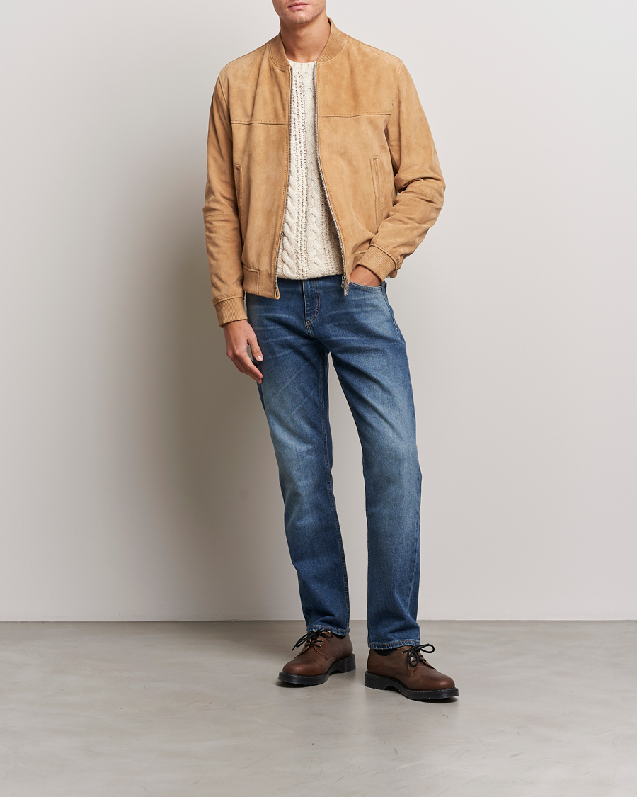 Heren | Jassen | BOSS BLACK | Malbano Suede Jacket Medium Beige