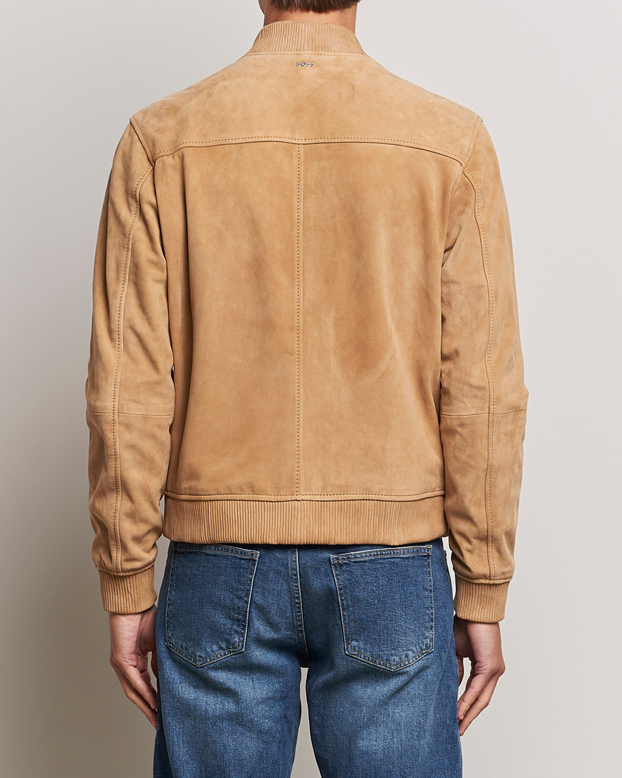 Heren | Jassen | BOSS BLACK | Malbano Suede Jacket Medium Beige