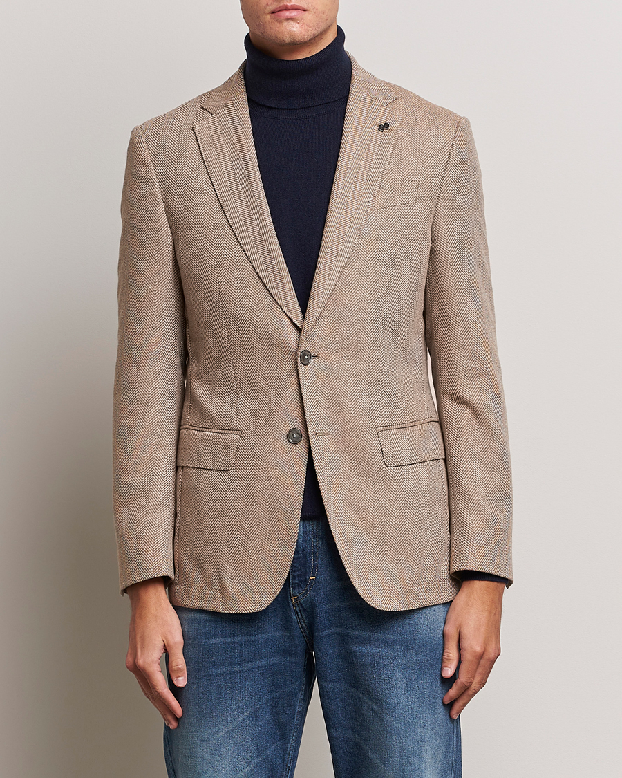 Heren | Afdelingen | BOSS BLACK | Huston Herringbone Blazer Medium Beige