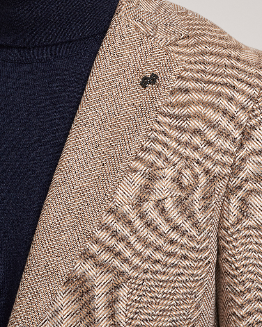 Heren | Blazers | BOSS BLACK | Huston Herringbone Blazer Medium Beige