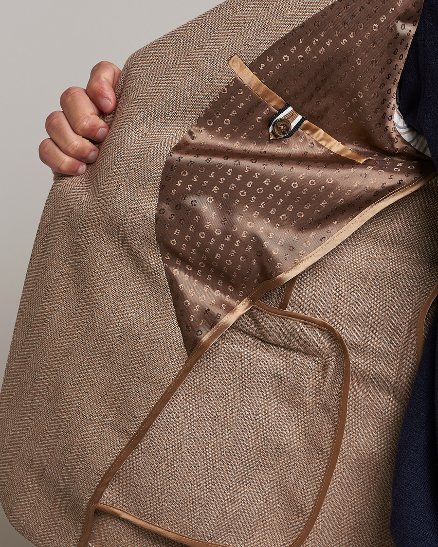 Heren | Blazers | BOSS BLACK | Huston Herringbone Blazer Medium Beige
