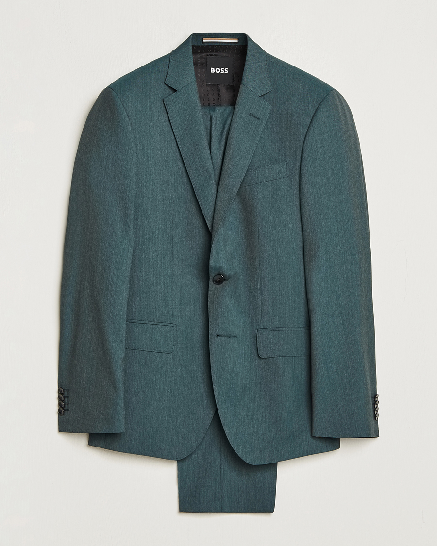 Heren | Pakken | BOSS BLACK | Huge Wool Suit Open Green