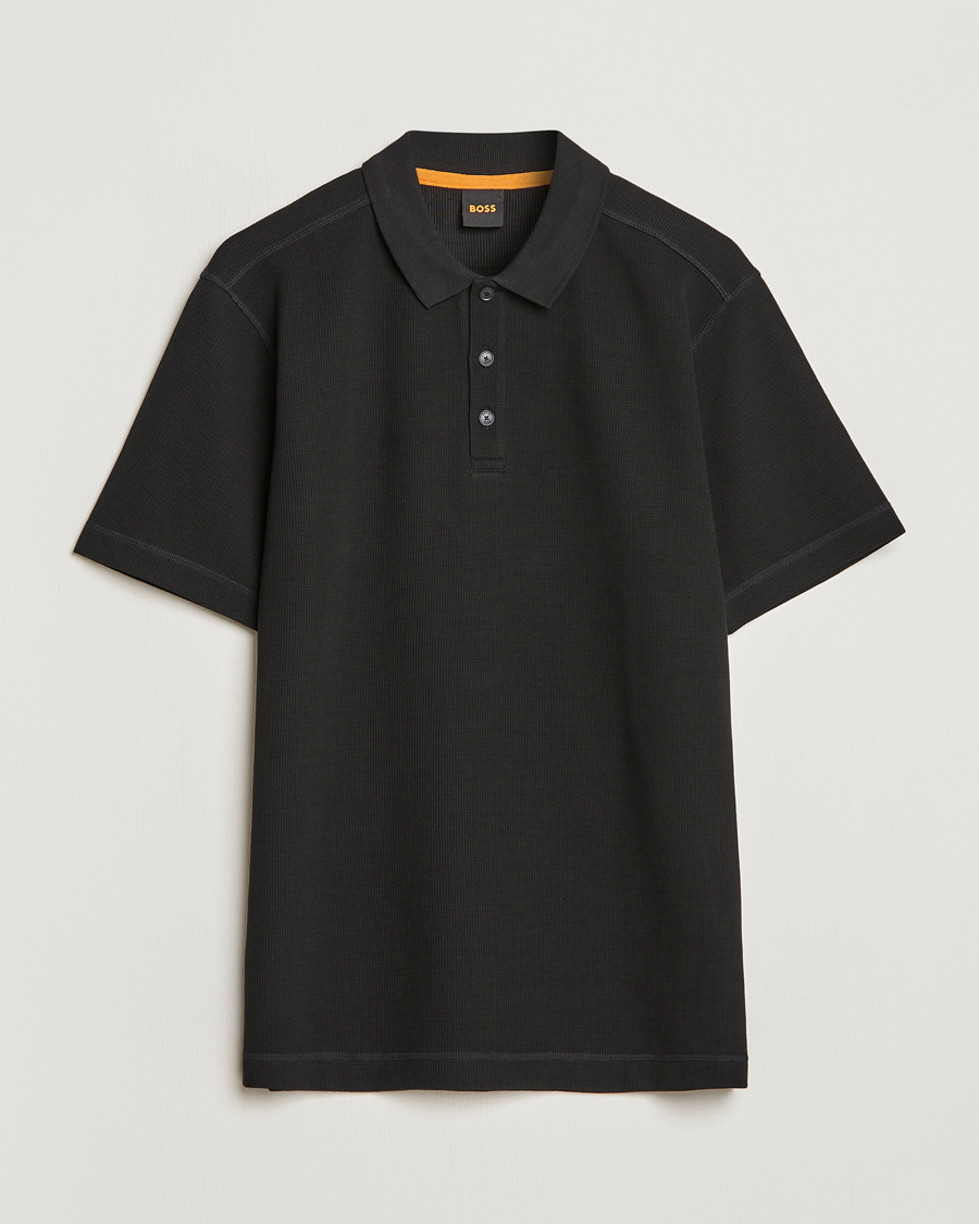 Heren | Polo's | BOSS ORANGE | Petempesto Knitted Polo Black