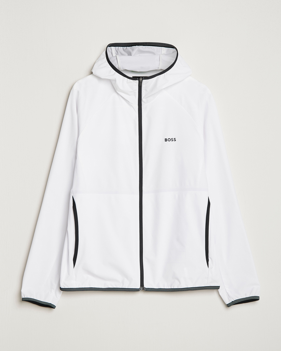 Heren | Jassen | BOSS GREEN | Cush Shell Hoodie Jacket White