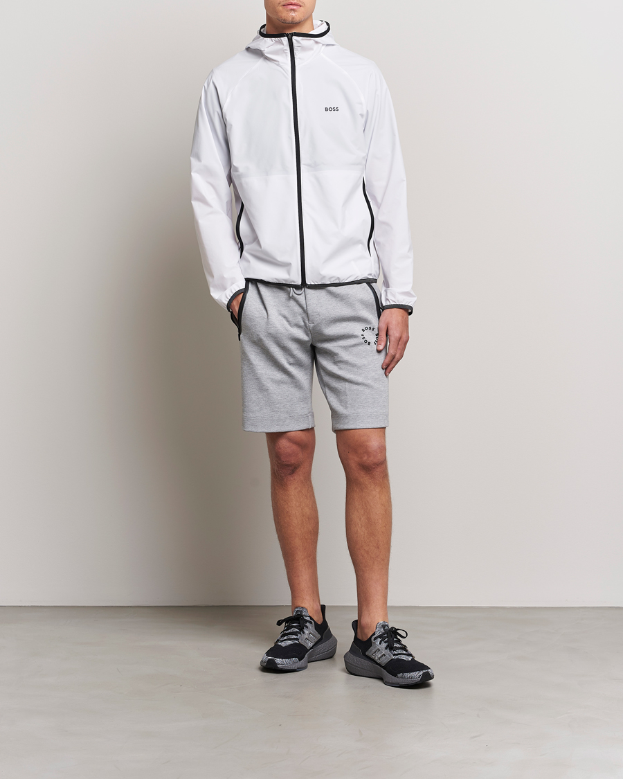 Heren | Jassen | BOSS GREEN | Cush Shell Hoodie Jacket White