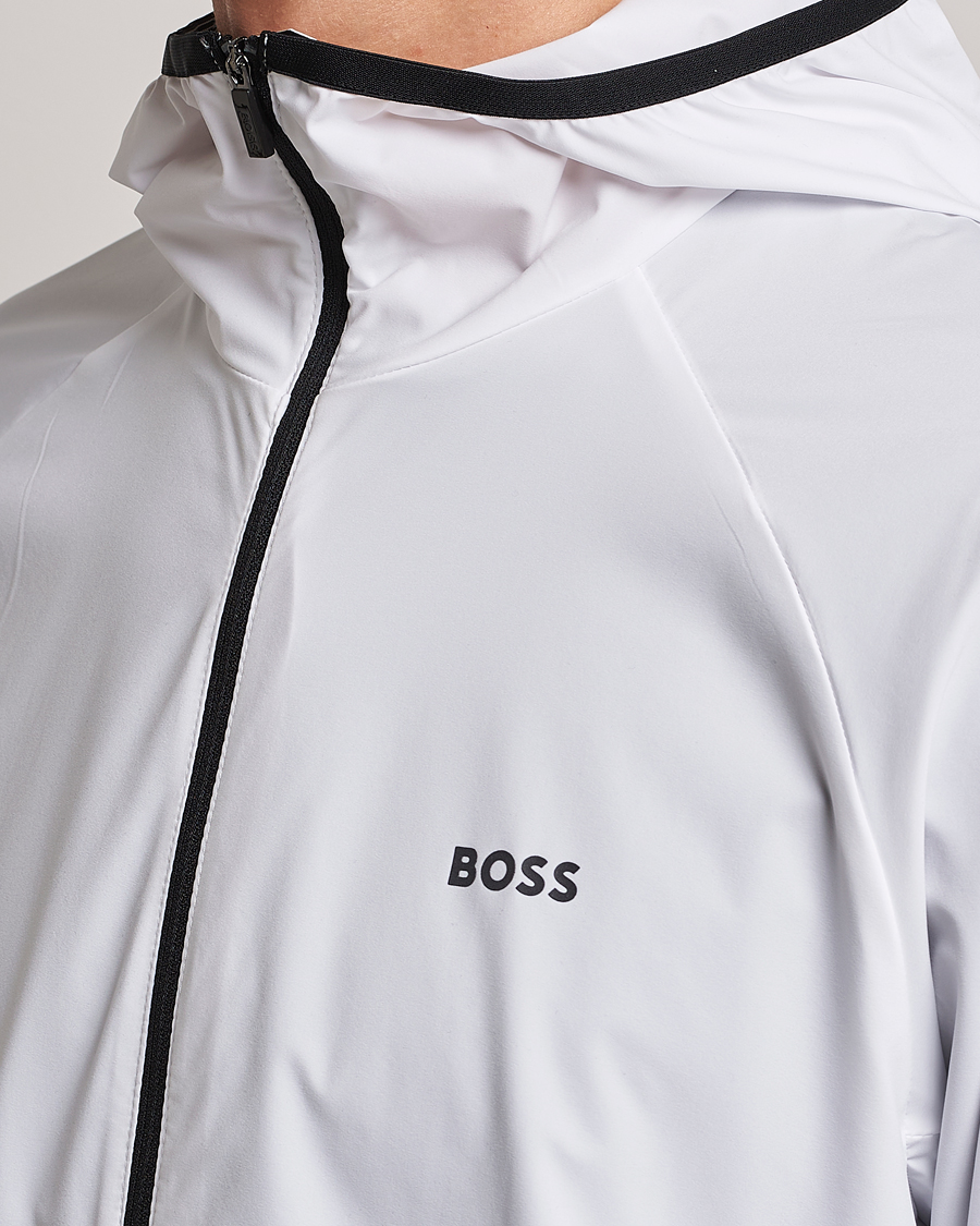 Heren | Jassen | BOSS GREEN | Cush Shell Hoodie Jacket White