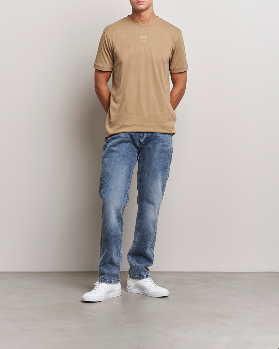 Heren | T-shirts | HUGO | Diragolino Crew Neck T-Shirt Open Brown