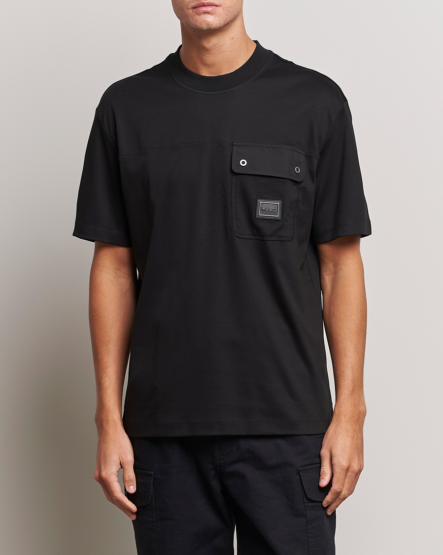 Heren |  | HUGO | Dyans Crew Neck Pocket T-Shirt Black