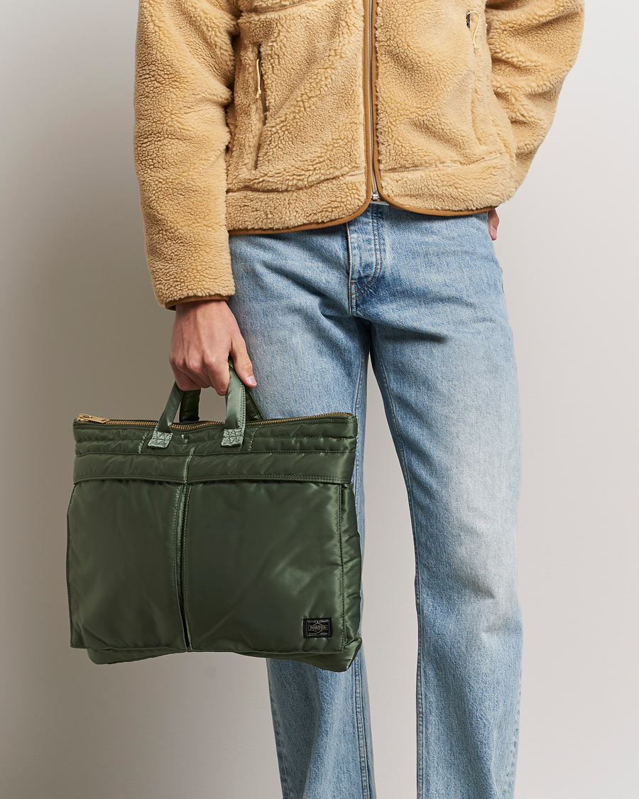 Heren | Japanese Department | Porter-Yoshida & Co. | Tanker Short Helmet Bag Sage Green