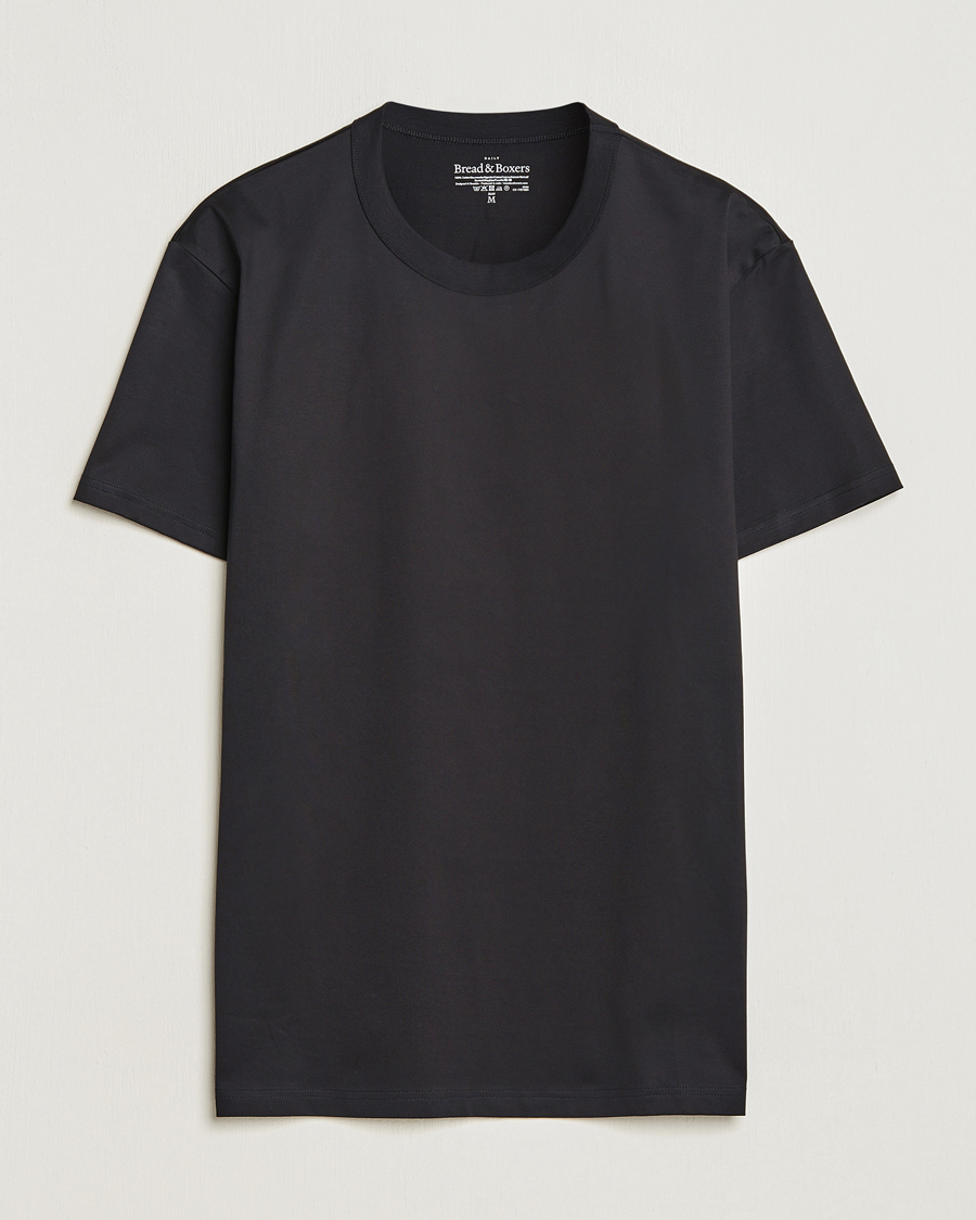 Heren | T-shirts | Bread & Boxers | Pima Cotton Crew Neck T-Shirt Black